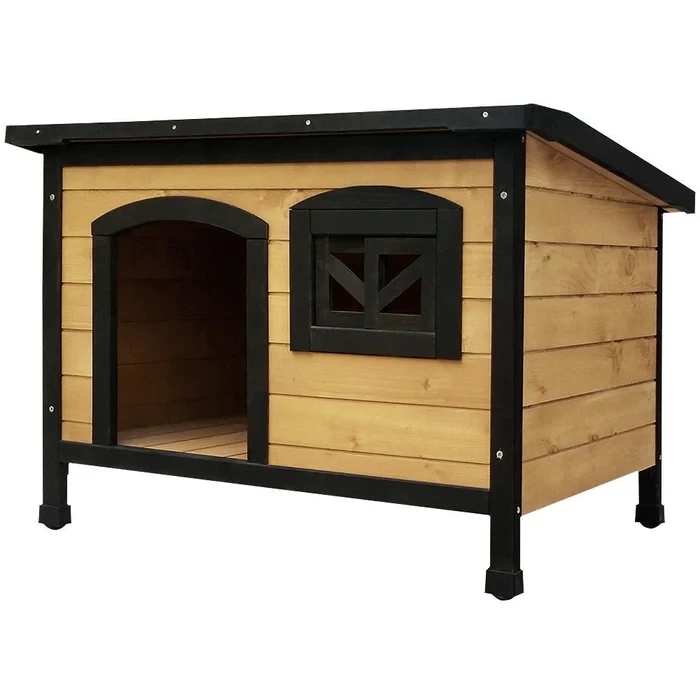 Large Wooden Pet Kennel with Lift Up Roof
