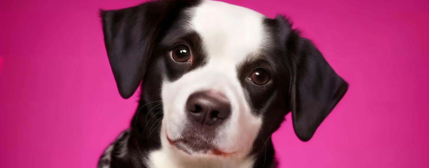 Boglen Terrier pink background