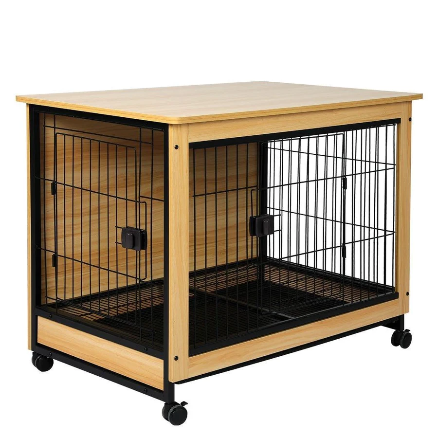 PaWz Wooden Wire Dog Kennel