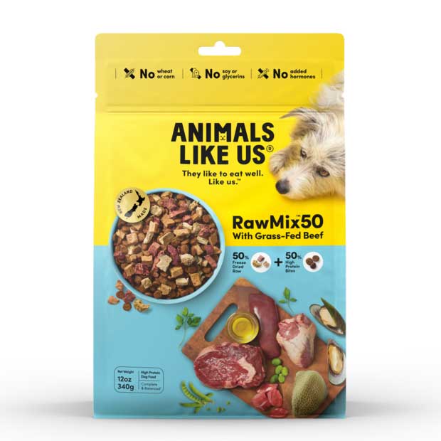 Animals Like Us Raw Mix 50 Grass Fed Beef Freeze Dried Dog Food