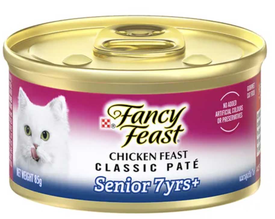 Fancy Feast Senior Chicken Classic Pate Cat Food Can