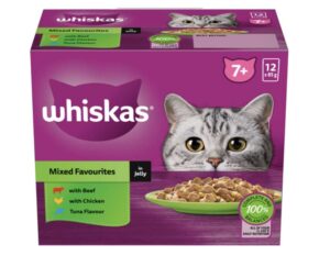 Whiskas 7 Plus Mixed Favourites Jelly Pouches Wet Senior Cat Food